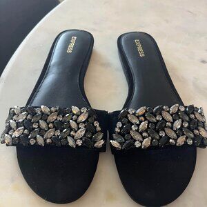 Express black jewel sandal